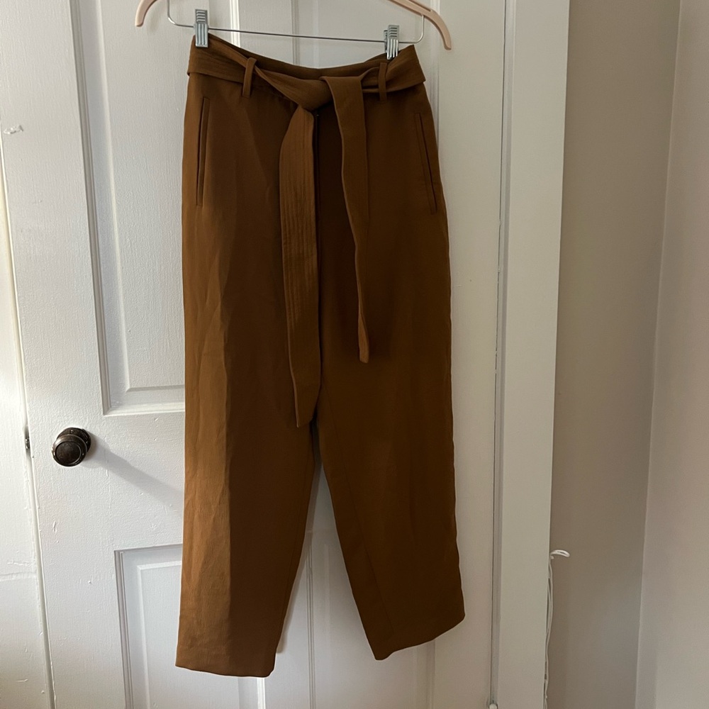 Wilfred Tan Trousers with Tie Belt